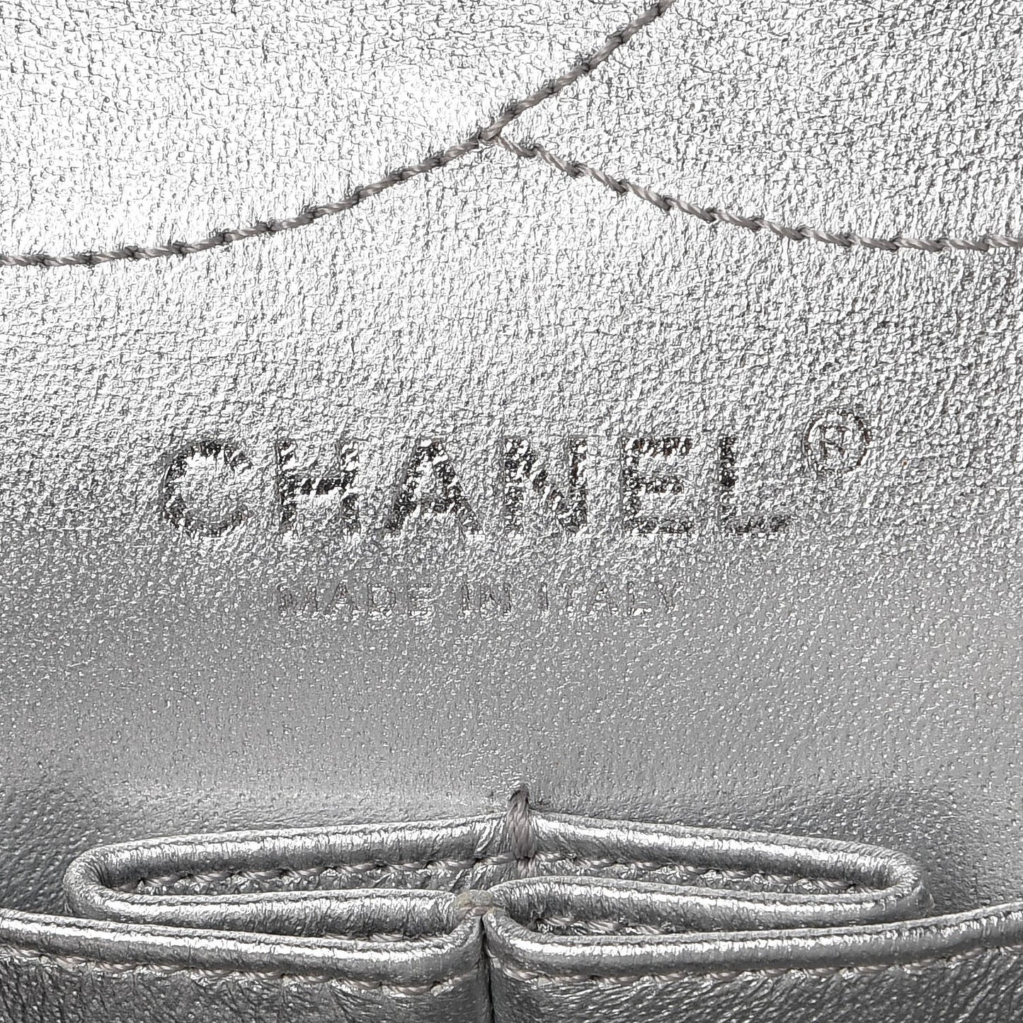 Metallic Lambskin Quilted 2.55 Reissue 227 Flap Silver