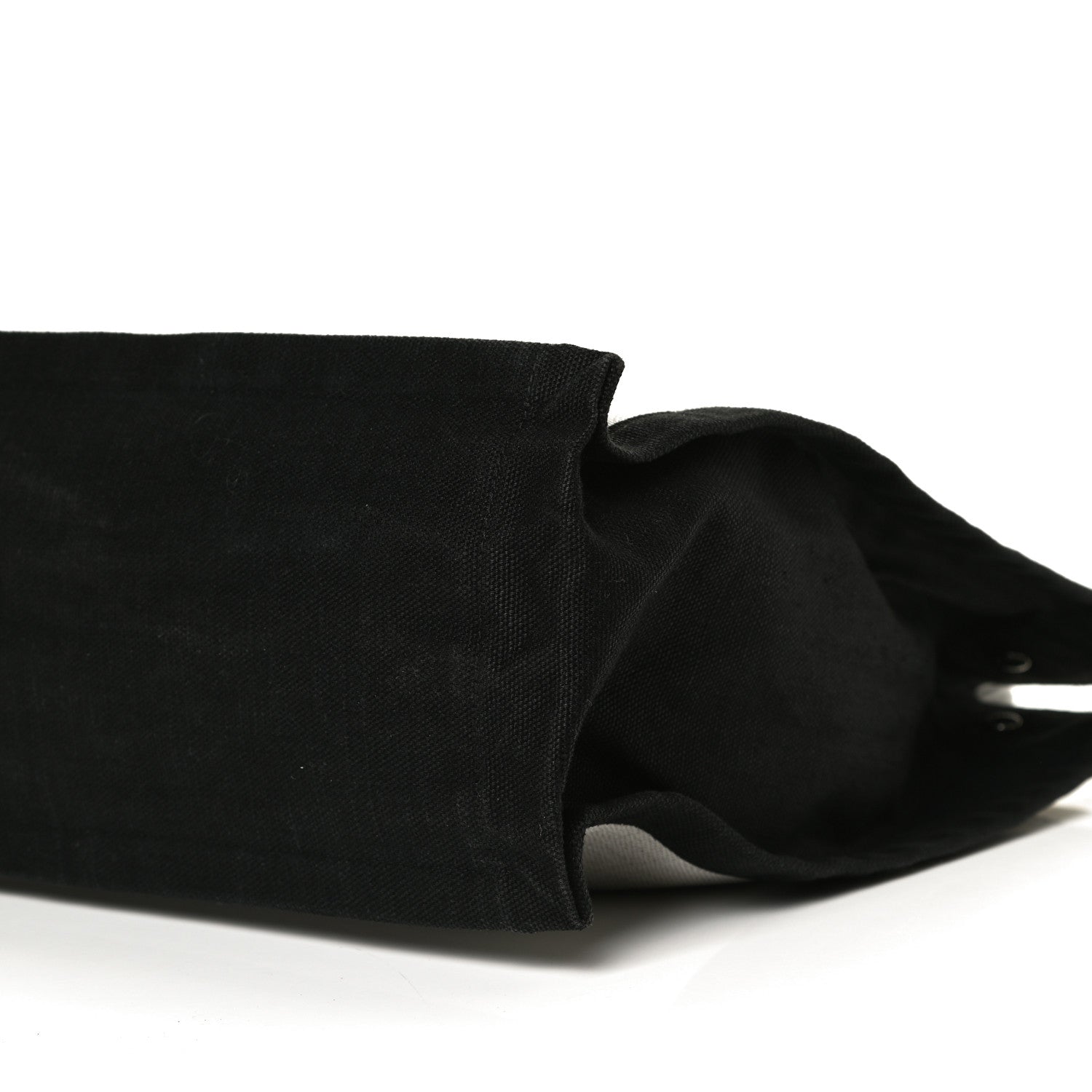 Saint Laurent Linen Calfskin Rive Gauche North South Tote White Black 9 of 15