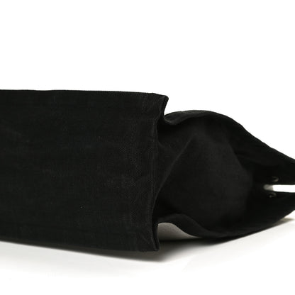 Saint Laurent Linen Calfskin Rive Gauche North South Tote White Black 9 of 15
