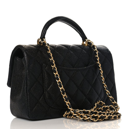 Chanel Caviar Quilted Mini Top Handle Rectangular Flap Black 3 of 11