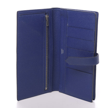 Hermes Epsom Bearn Gusset Wallet Bleu Electrique 5 of 9