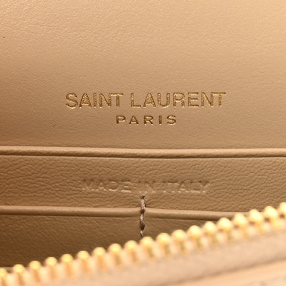 Saint Laurent Patent Classic Monogram Kate Tassel Chain Wallet Dark Beige 6 of 9