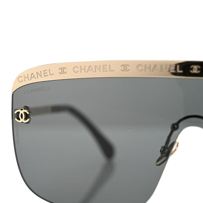 Chanel Metal Shield Sunglasses 71507 Gold 7 of 9