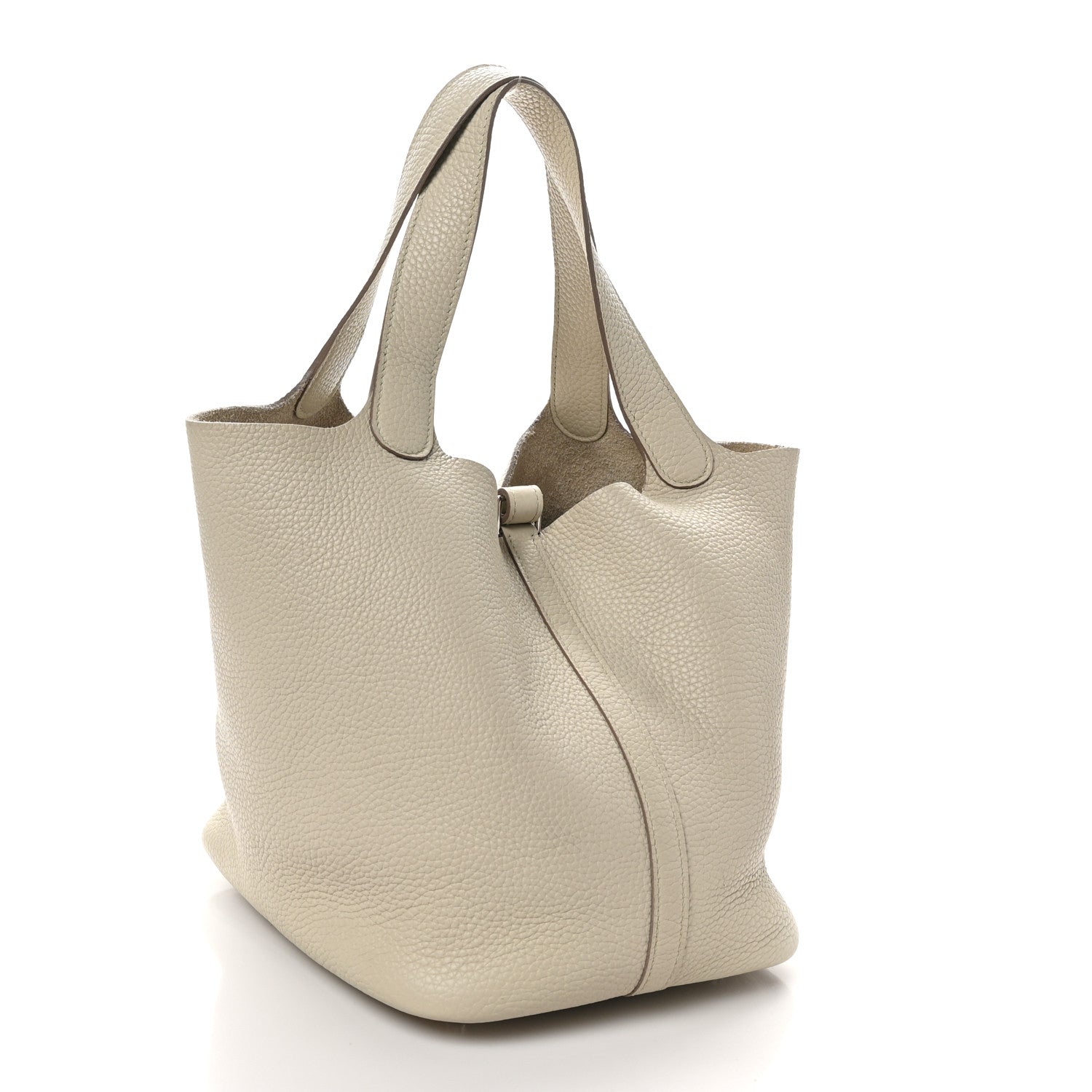 Hermes Taurillon Clemence Picotin Lock 22 MM Beton 3 of 12