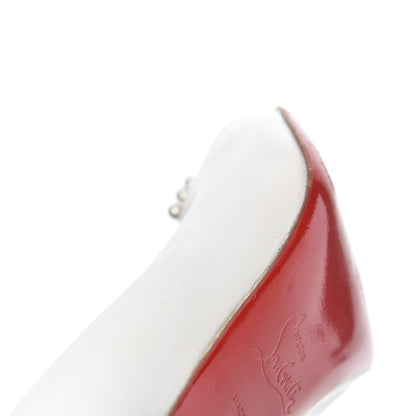 Christian Louboutin Nappa Patent Studded Predupump 85 Pumps 39.5 White 11 of 19