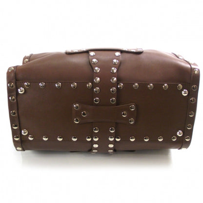 Jimmy Choo Leather Studded Ross Tote Brown 3 of 10