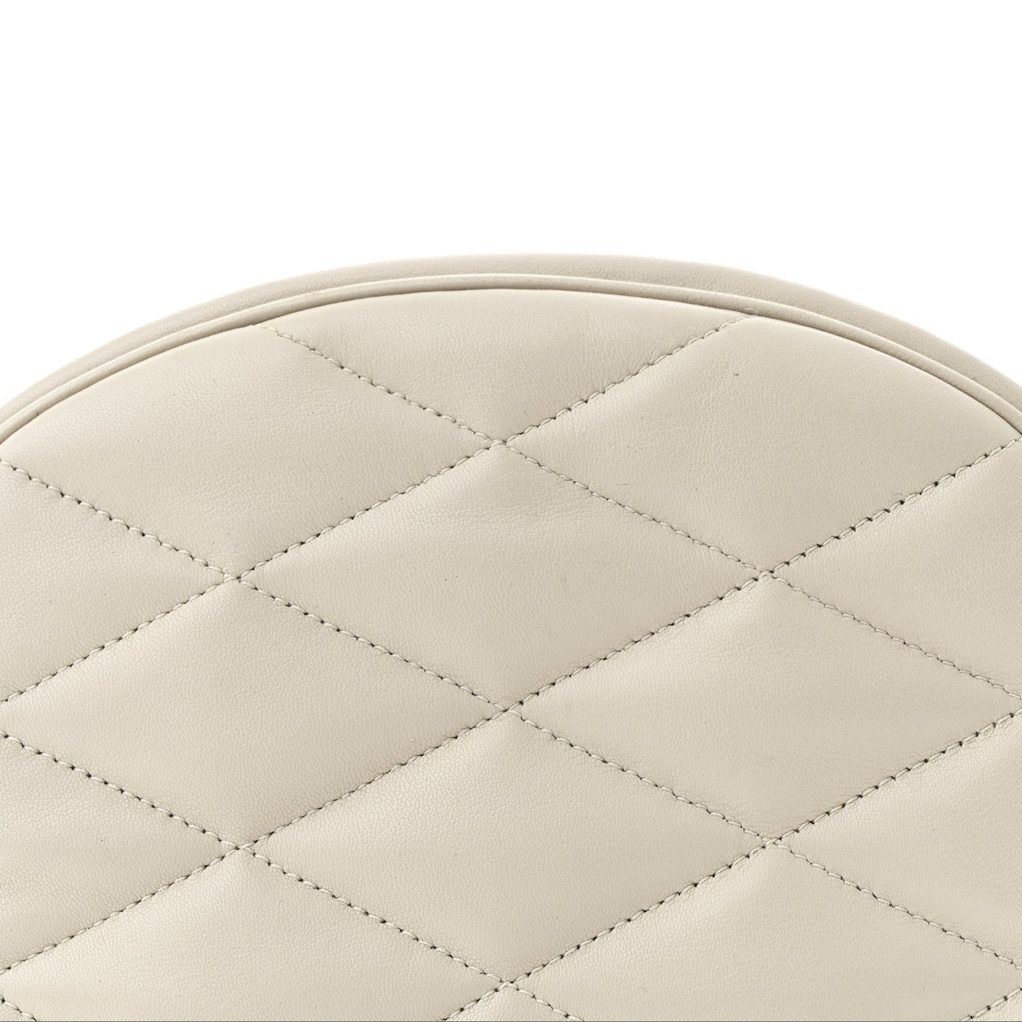 Lambskin Quilted Lolita Cosmetic Pouch Crema Soft