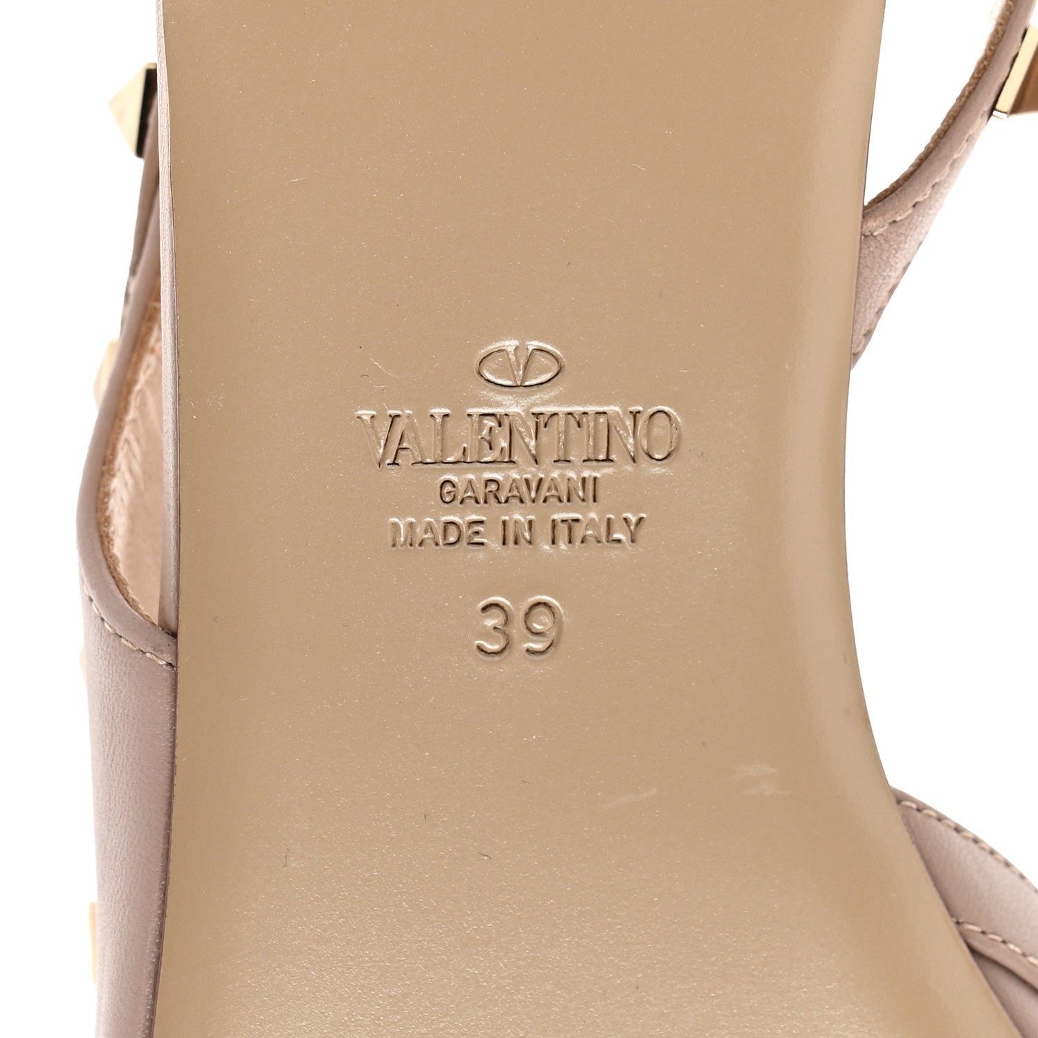 Valentino Garavani Nappa Rockstud Slingback Flats 39 Poudre 8 of 8
