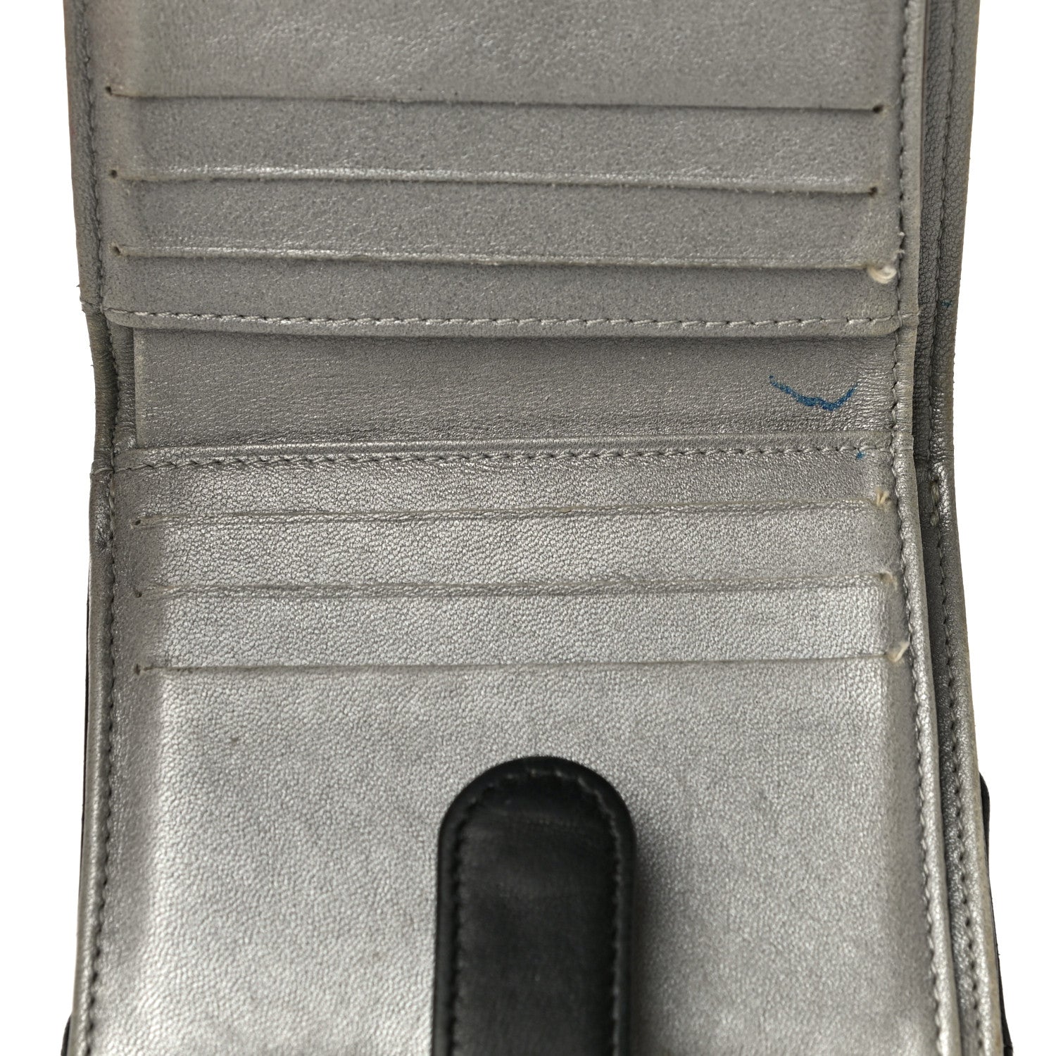 Chanel Lambskin Embossed Camellia French Wallet Black 14 of 21
