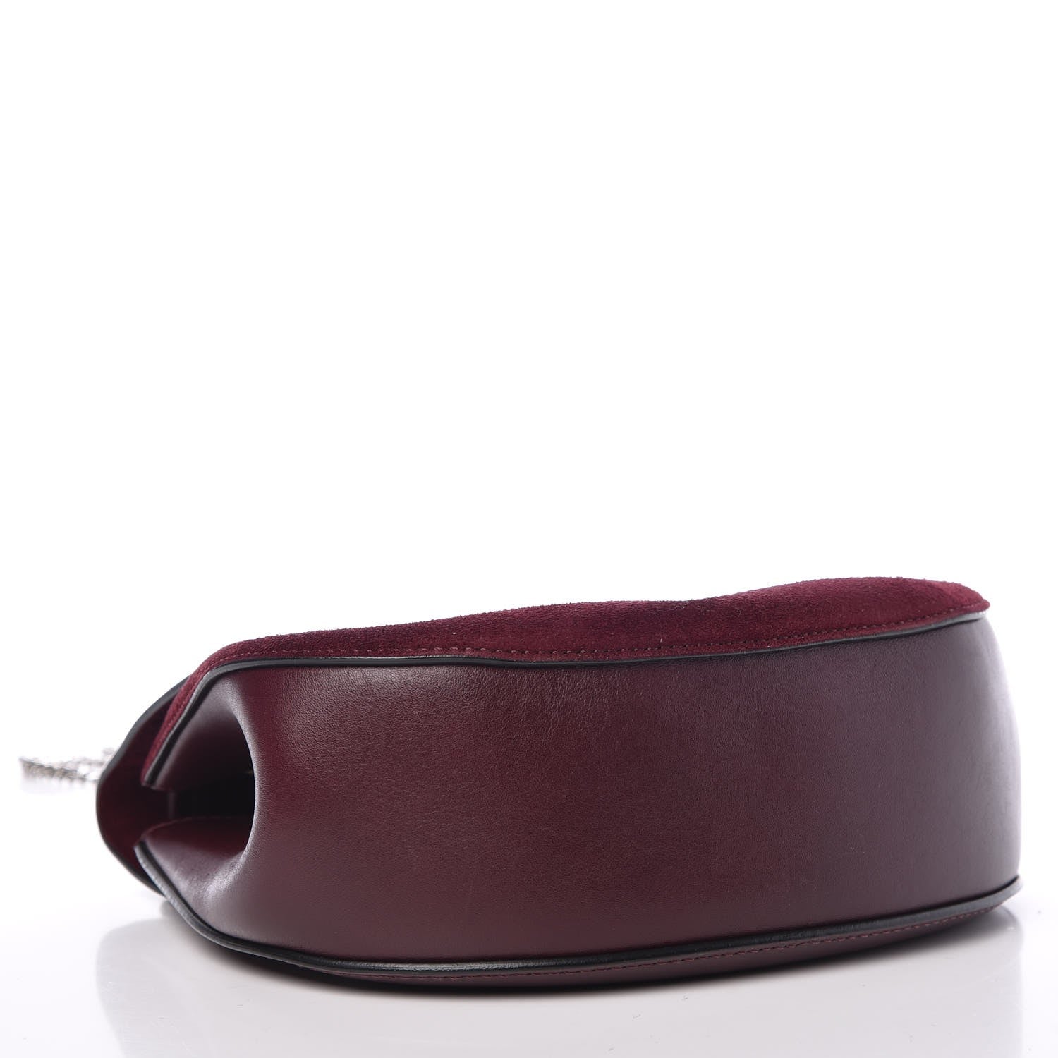 Chloe Suede Smooth Calfskin Drew Shoulder Bag Dark Purple 4 of 7