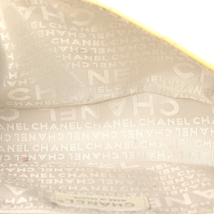 Chanel Patent Quilted Jumbo Diagonal CC Flap Yellow 5 of 11
