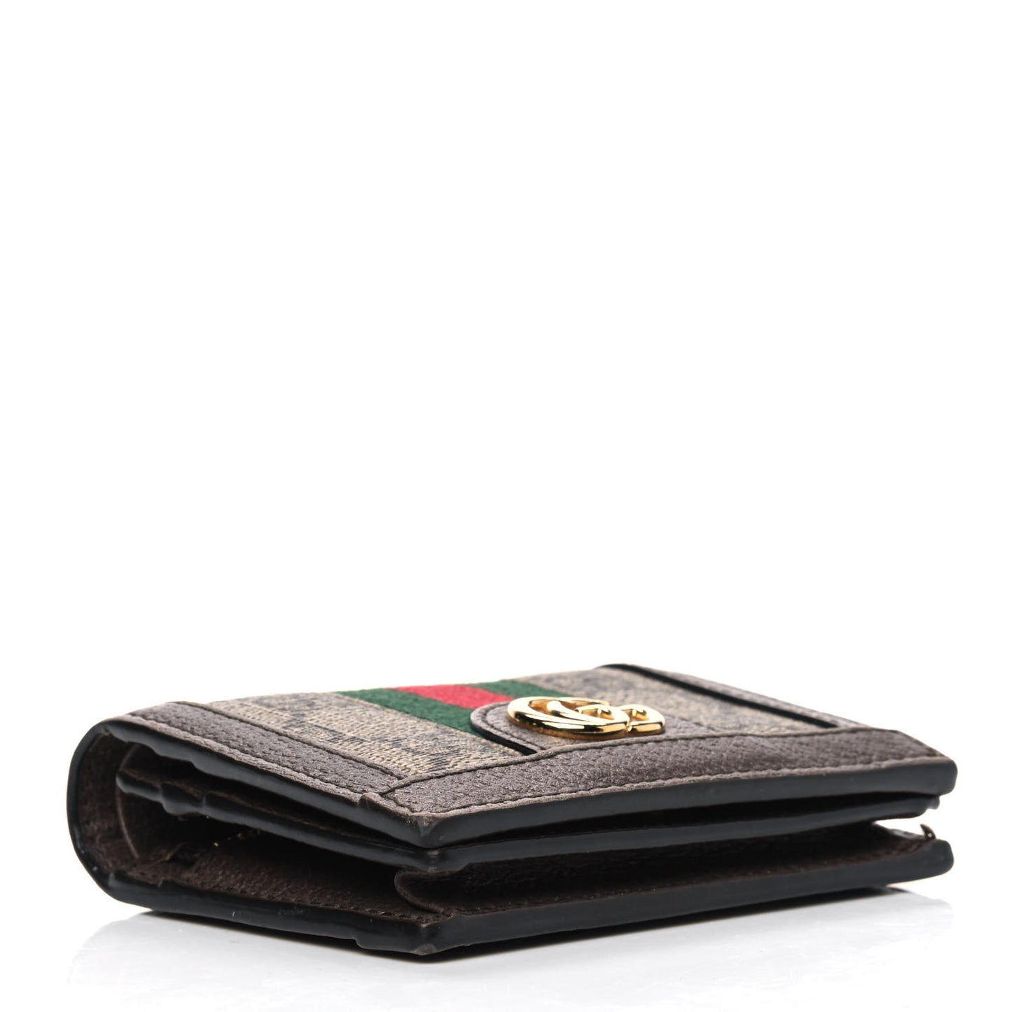 GG Supreme Monogram Web Ophidia Card Case Beige New Acero
