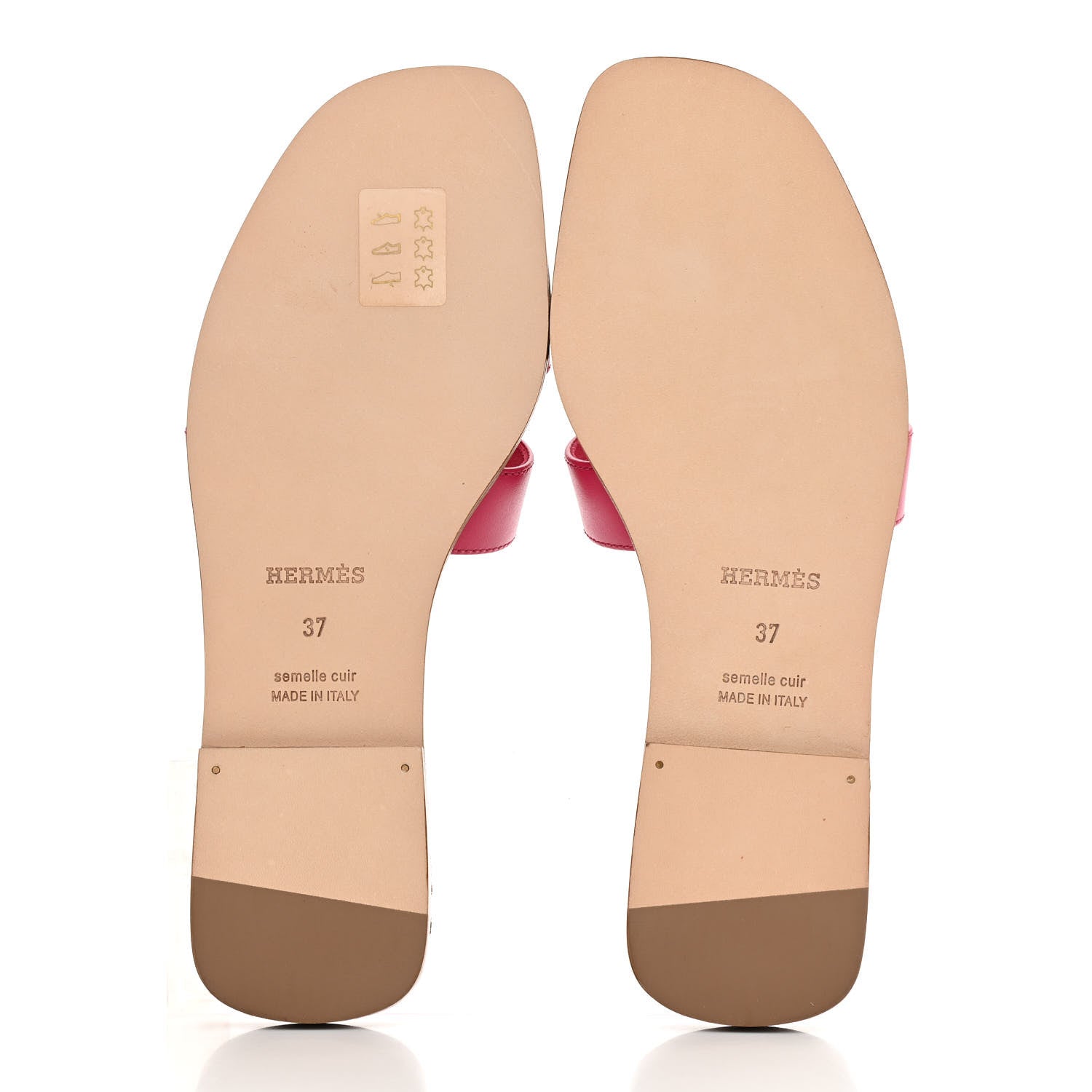 Hermes Calfskin Oran Sandals 37 Rose Sorbet 5 of 9