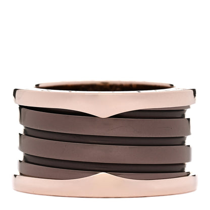 Bulgari 18K Rose Gold Bronze Cermet B.Zero1 Roma Four-Band Ring 52 6 1 of 6