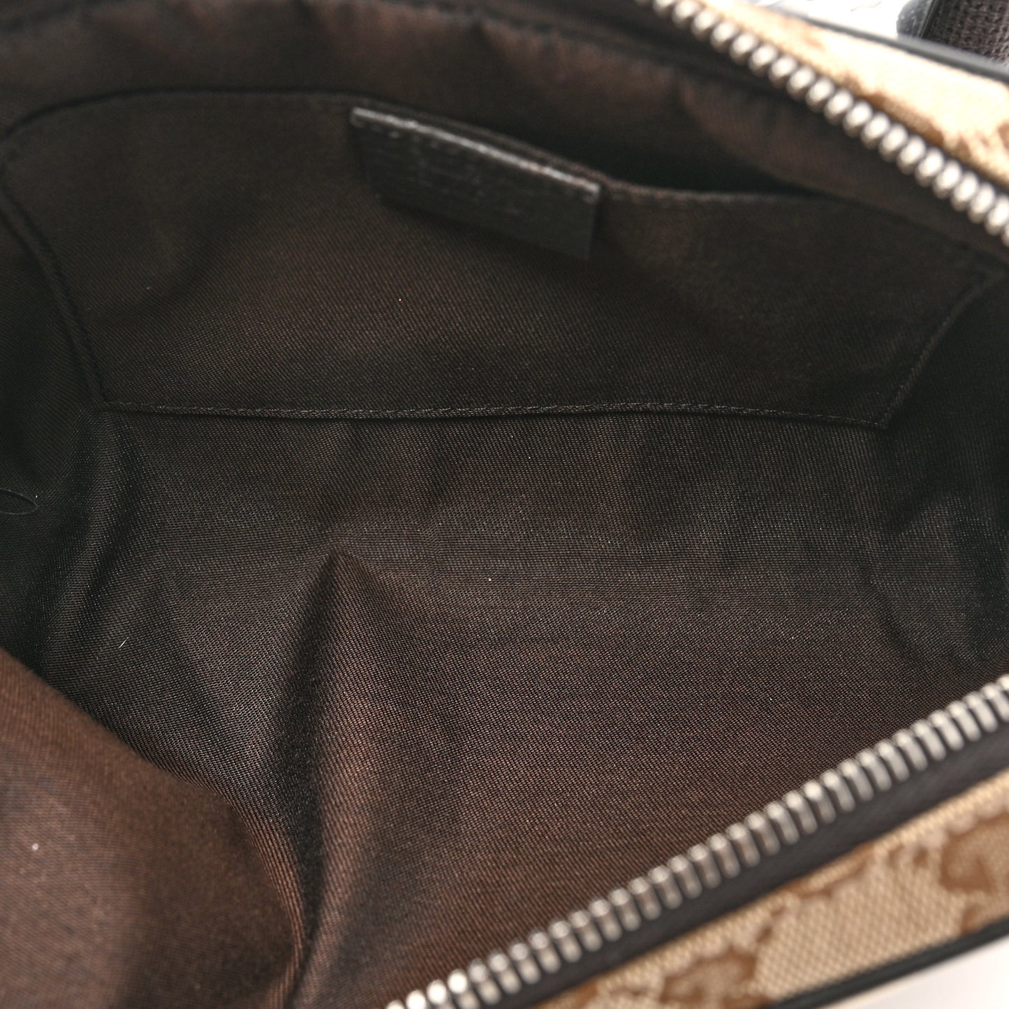 Monogram Dollar Calfskin Belt Bag Beige Ebony Testa di Moro Marrone Scuro