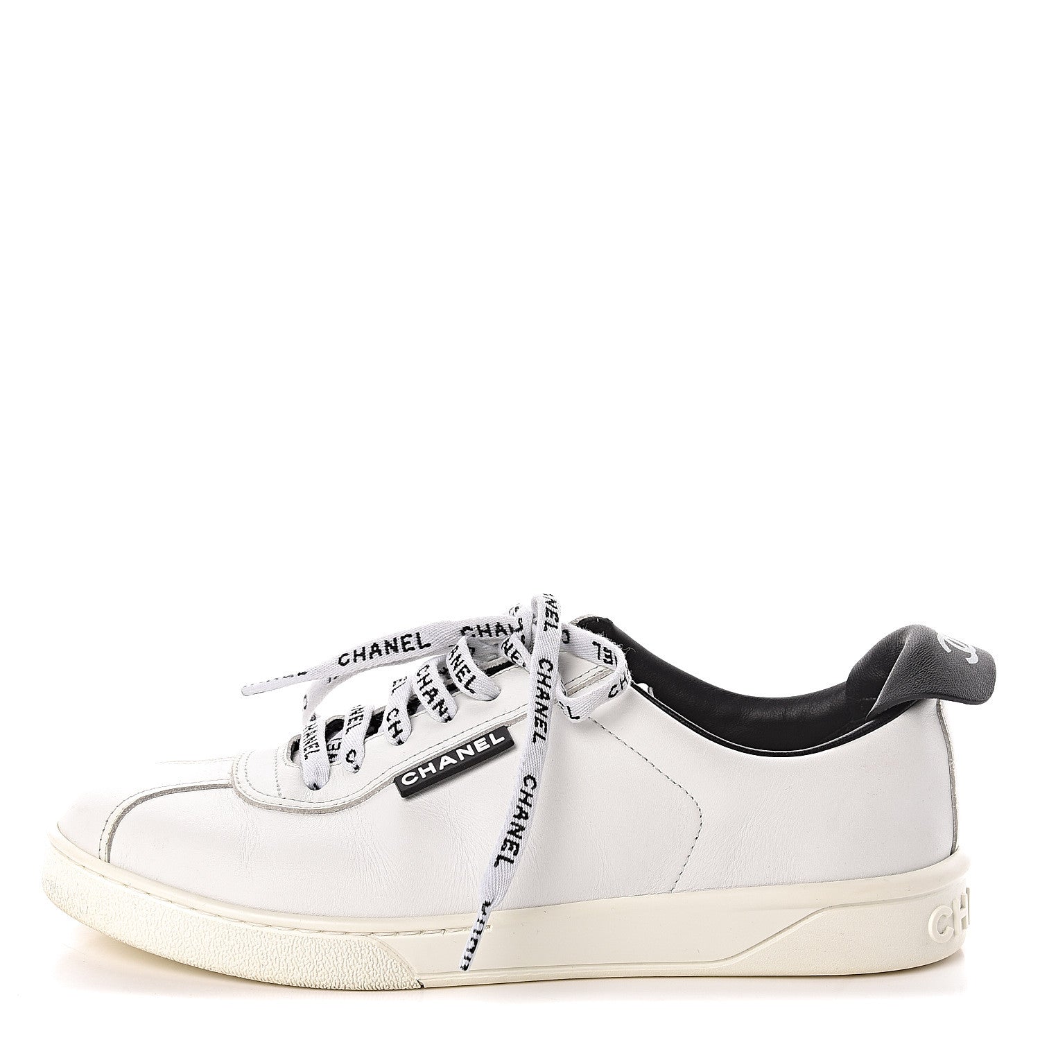Chanel Calfskin CC Sneakers 37 White 1 of 7