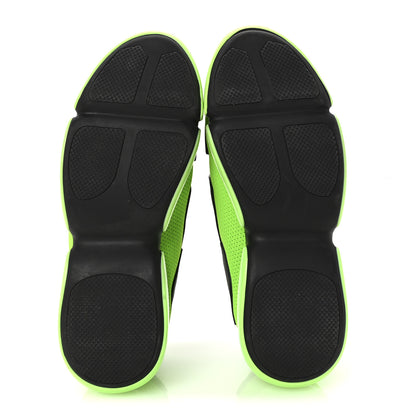 Prada Rubber Knit Fabric Cloudbust Air Sneakers 35 Black Green 6 of 9