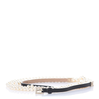 Chanel Lambskin Pearl Belt 75 30 Black 1 of 6