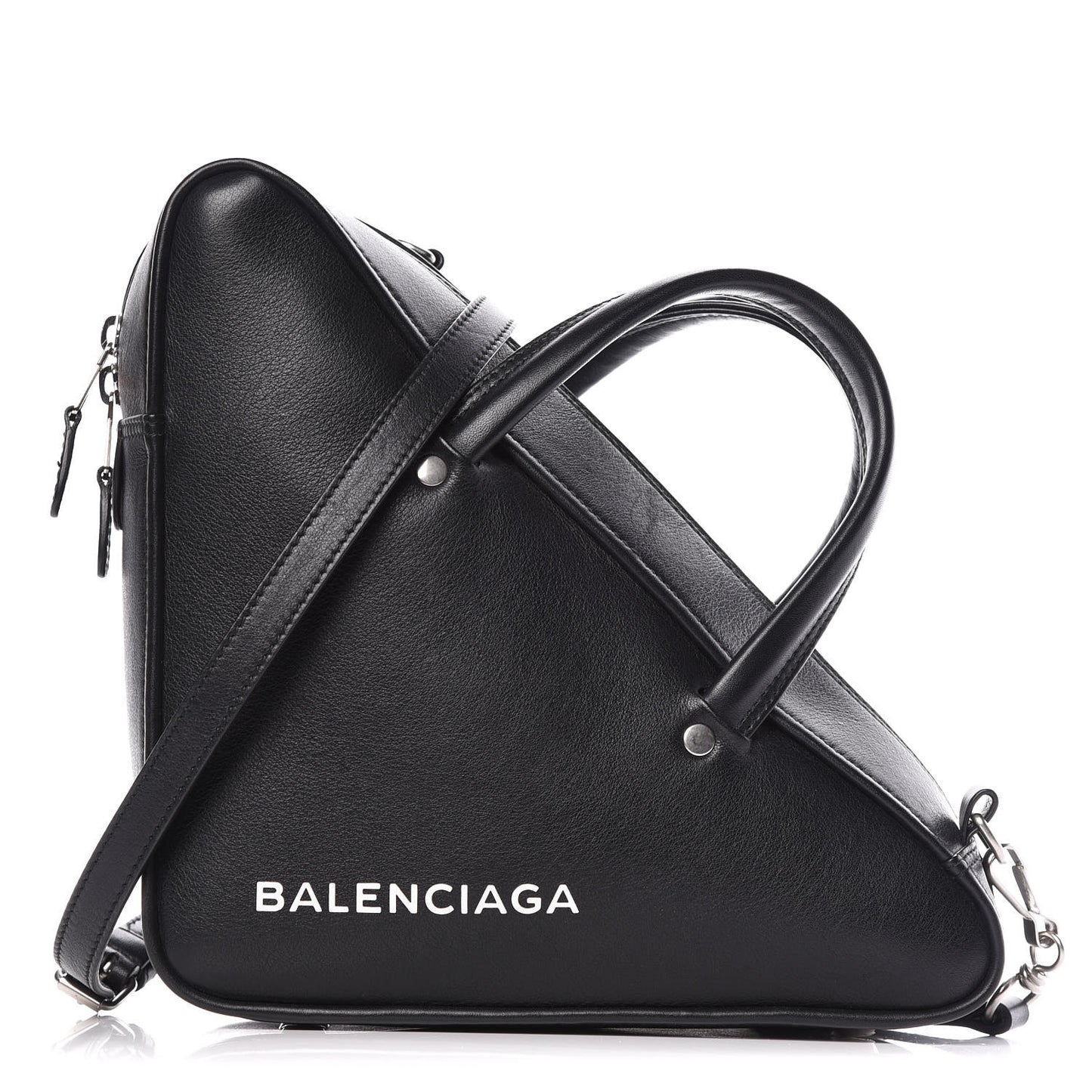 Calfskin S Triangle Duffle Black