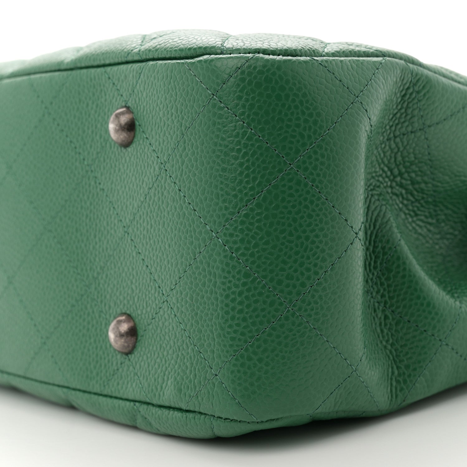 Chanel Caviar Quilted Large Classic Shopping Tote Green 10 of 10