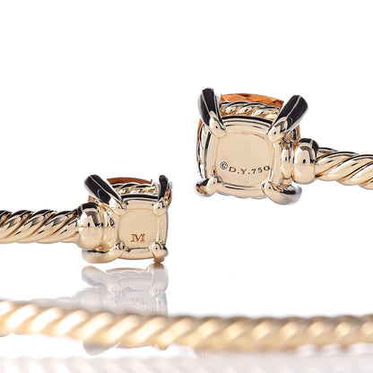David Yurman 18K Yellow Gold Diamond Citrine Chatelaine Bypass Bracelet 4 of 5