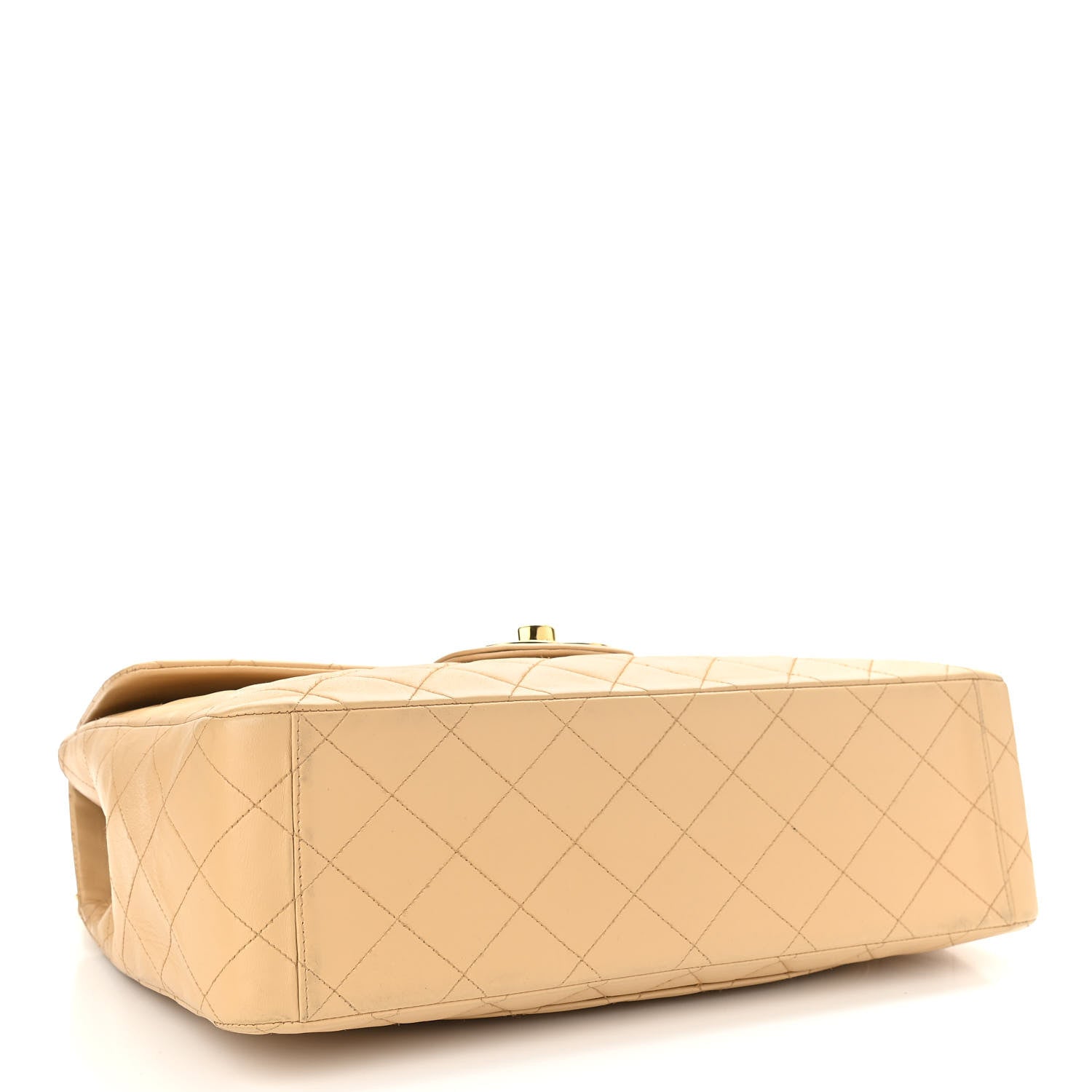Chanel Lambskin Quilted XL Jumbo Single Flap Beige 3 of 14