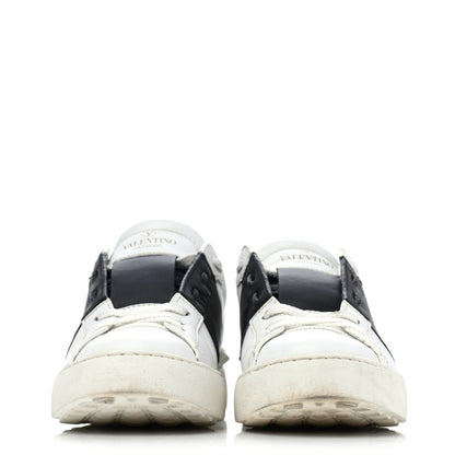 Valentino Garavani Calfskin Rockstud Open Sneakers 35 White Black 2 of 4