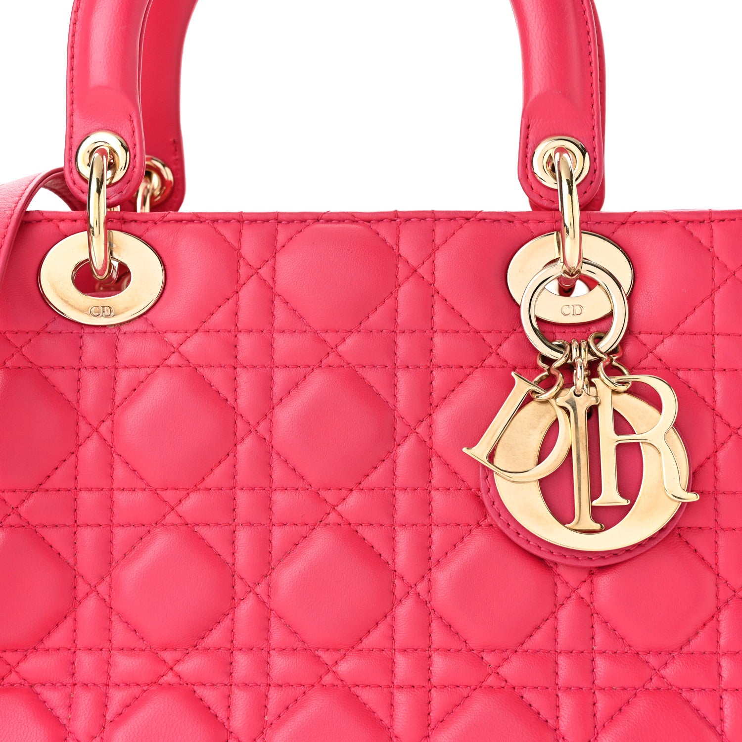 Christian Dior Lambskin Cannage Medium Lady Dior Pink 8 of 10