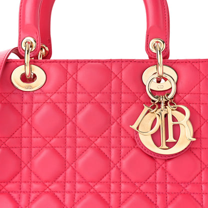 Christian Dior Lambskin Cannage Medium Lady Dior Pink 8 of 10