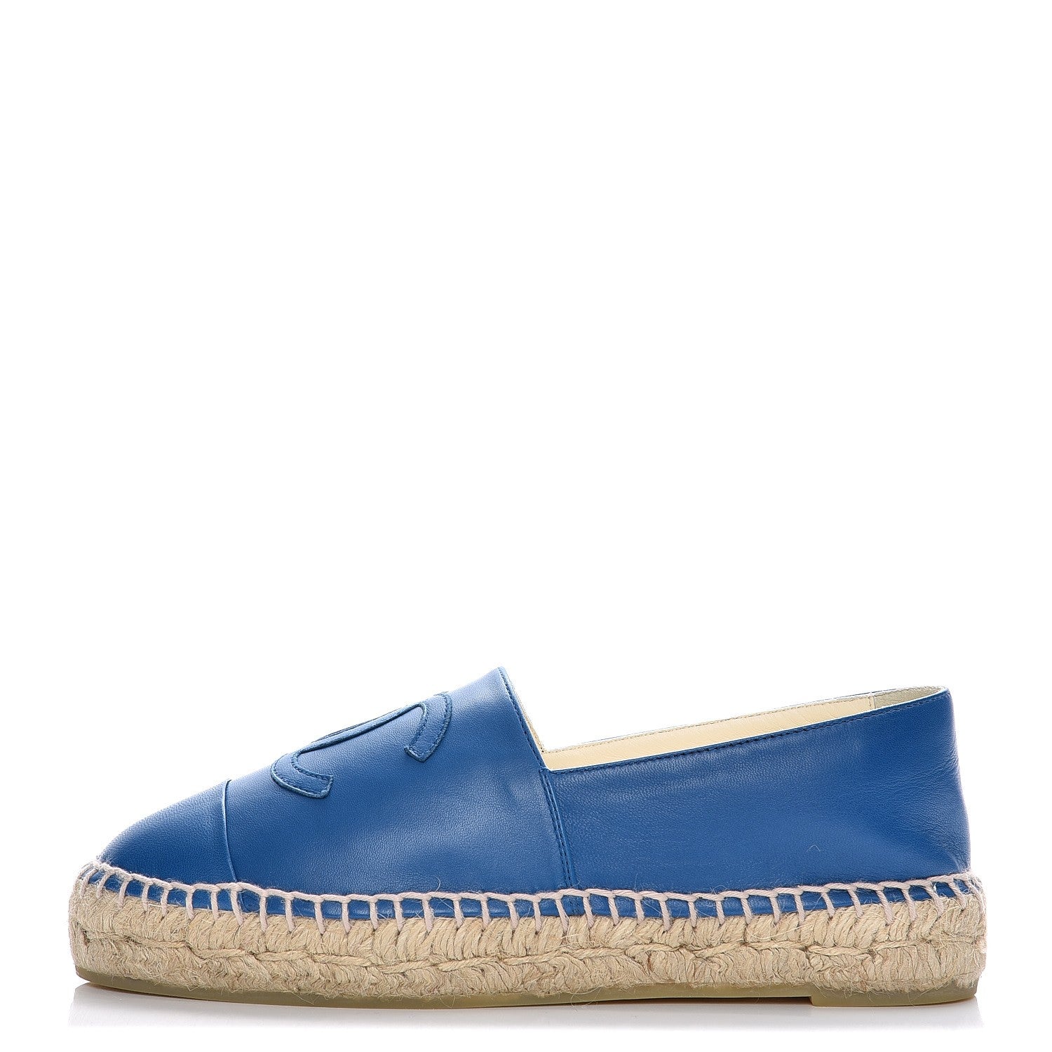 Chanel Lambskin CC Espadrilles 36 Blue 1 of 7