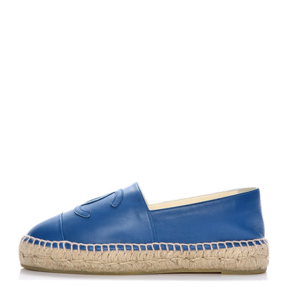Chanel Lambskin CC Espadrilles 36 Blue 1 of 7