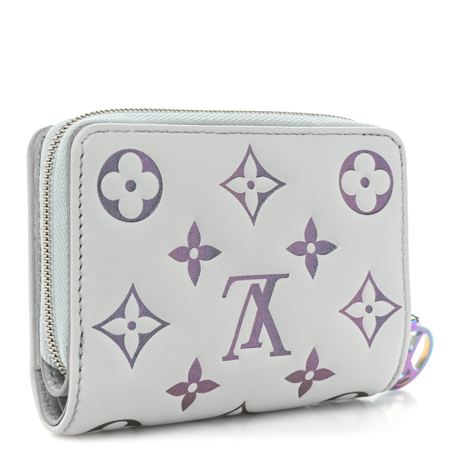 Louis Vuitton Lambskin Embossed Monogram Lou Coussin Wallet Bleu 3 of 11