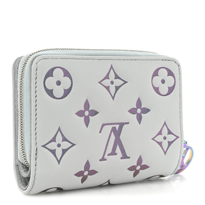 Louis Vuitton Lambskin Embossed Monogram Lou Coussin Wallet Bleu 3 of 11