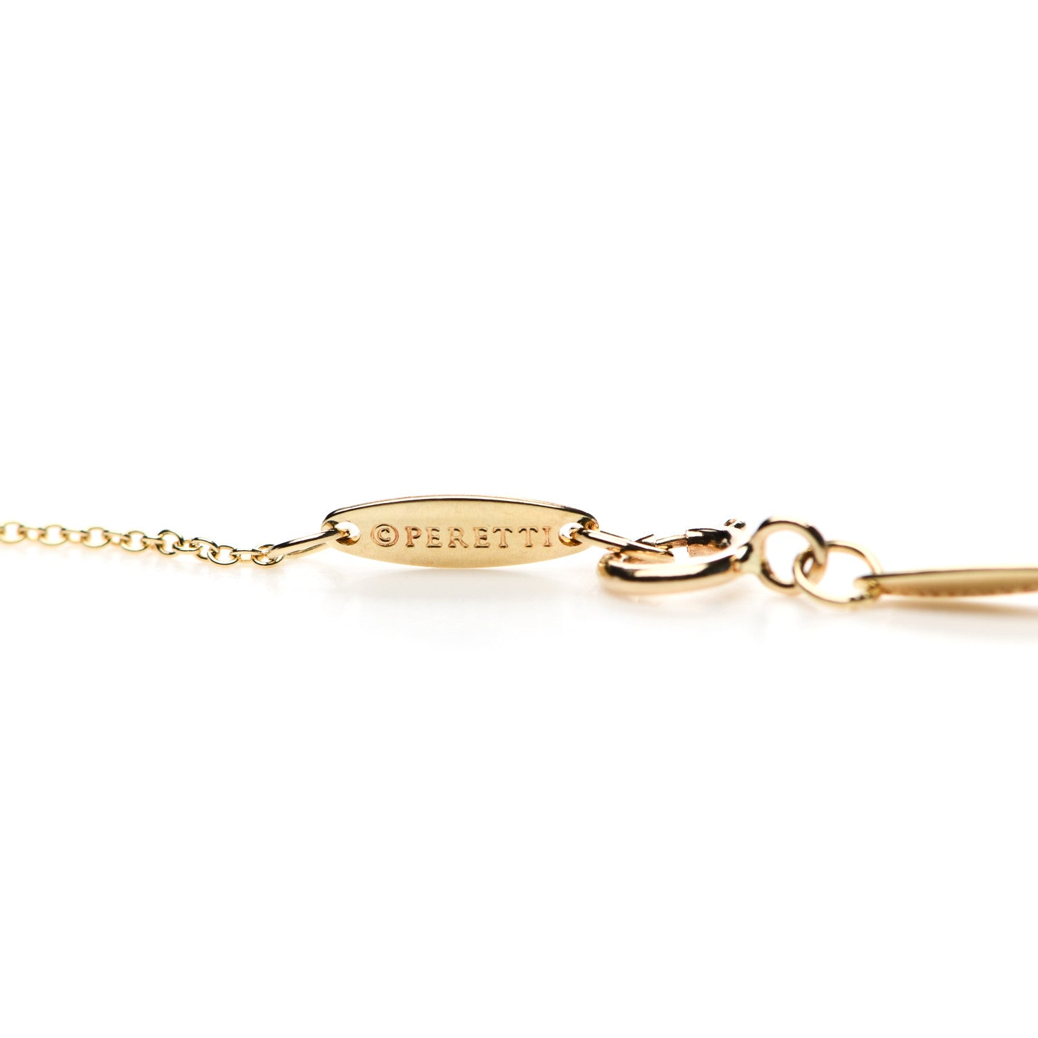 Tiffany 18K Yellow Gold Turquoise Elsa Peretti Open Heart Pendant Necklace 7 of 7