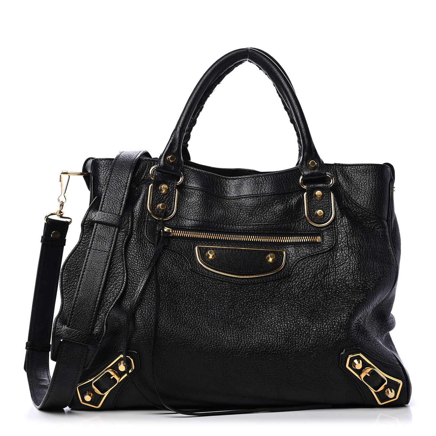 Chevre Gold Metallic Edge Hardware Velo Black