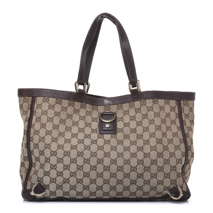 Gucci Monogram Large Abbey Tote Dark Brown 1 of 21