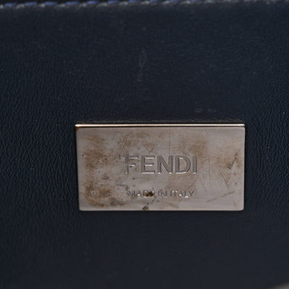 Fendi Vitello Tahiti Burro Large Peekaboo Iconic Essentially Satchel Ardesia Dark Blue 7 of 15