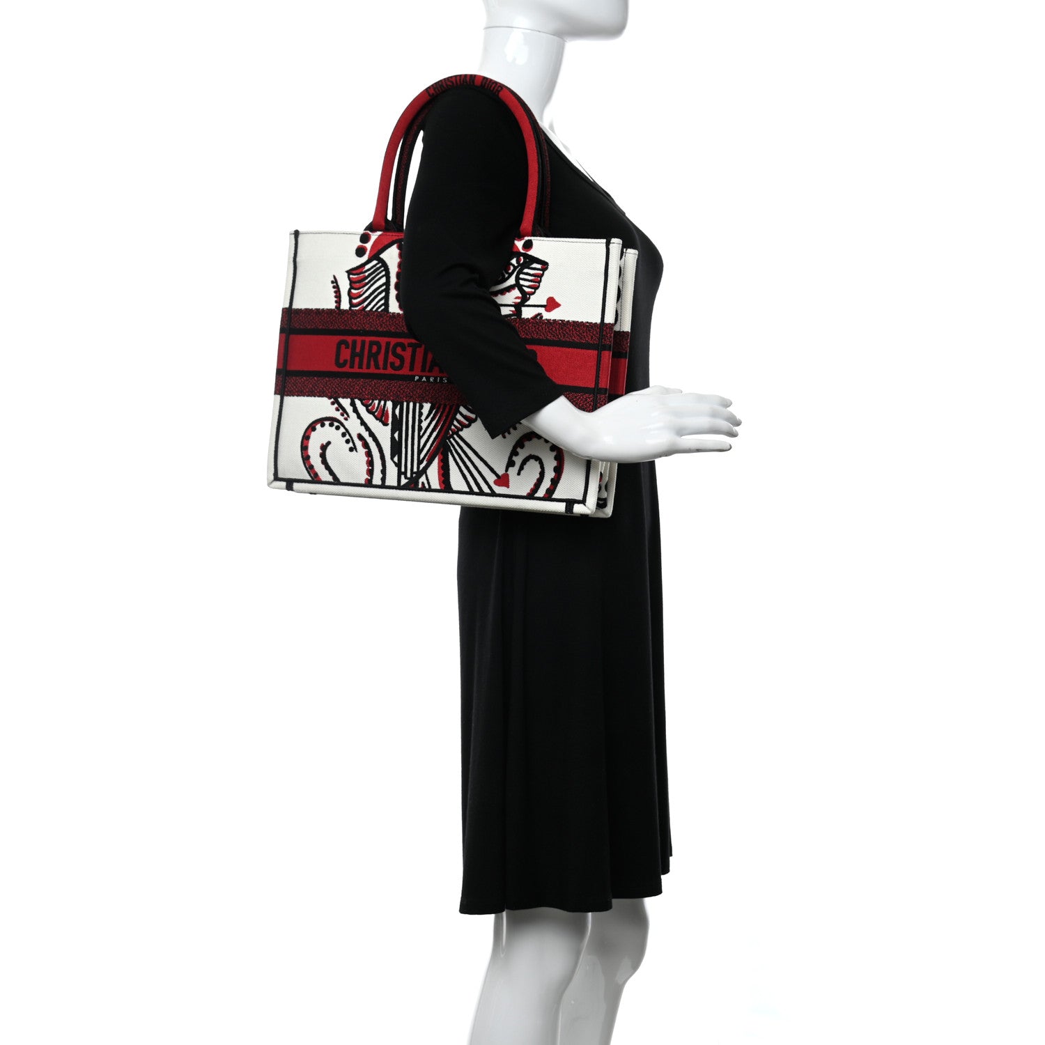 Christian Dior Canvas Embroidered Medium Cupidon Book Tote Latte Multicolor 1 of 10