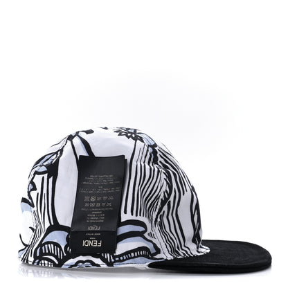 Fendi X JOSHUA VIDES Canvas Reversible Baseball Hat White Black 8 of 13