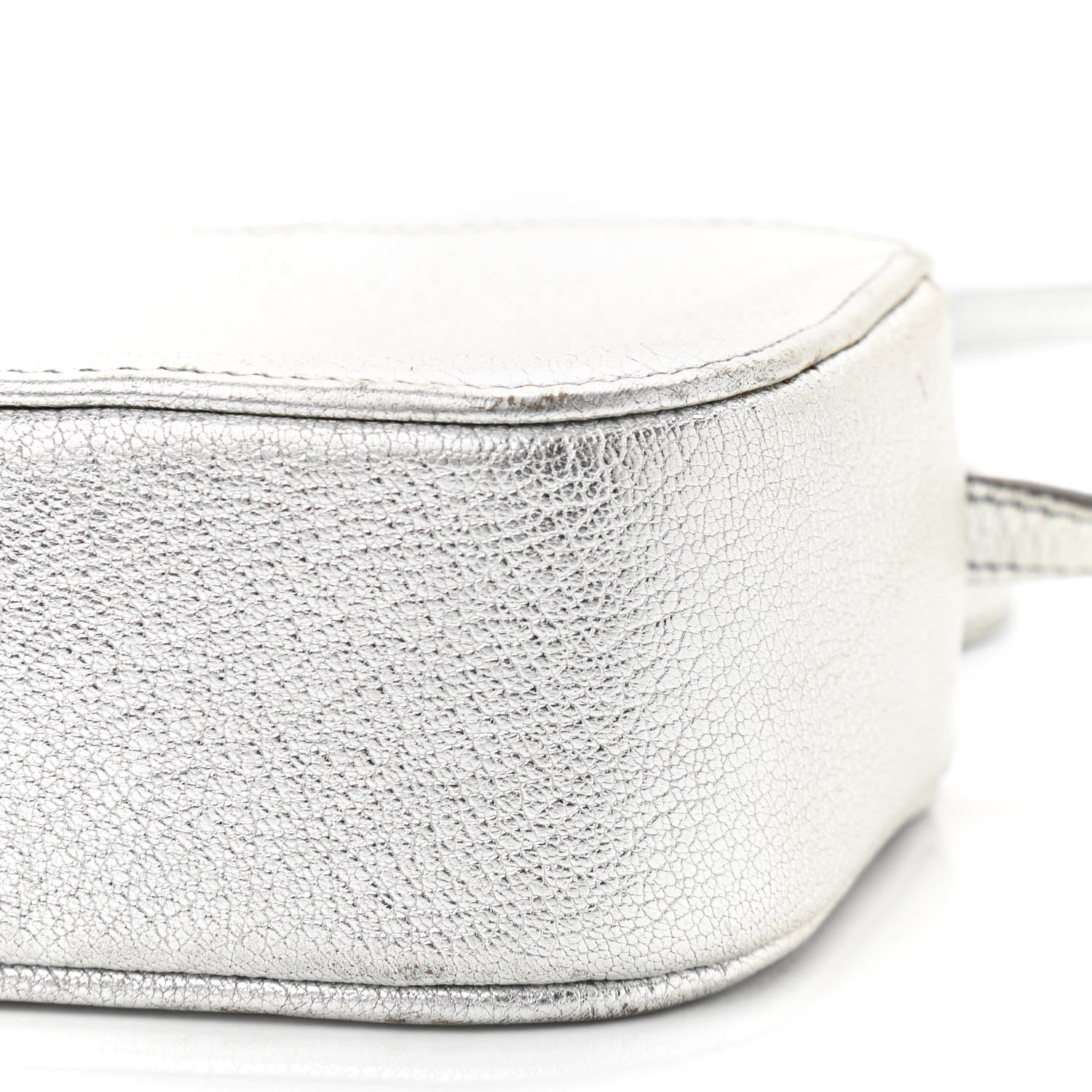 Balenciaga Metallic Goatskin Logo XS Everyday Camera Bag Argent Black 10 of 15