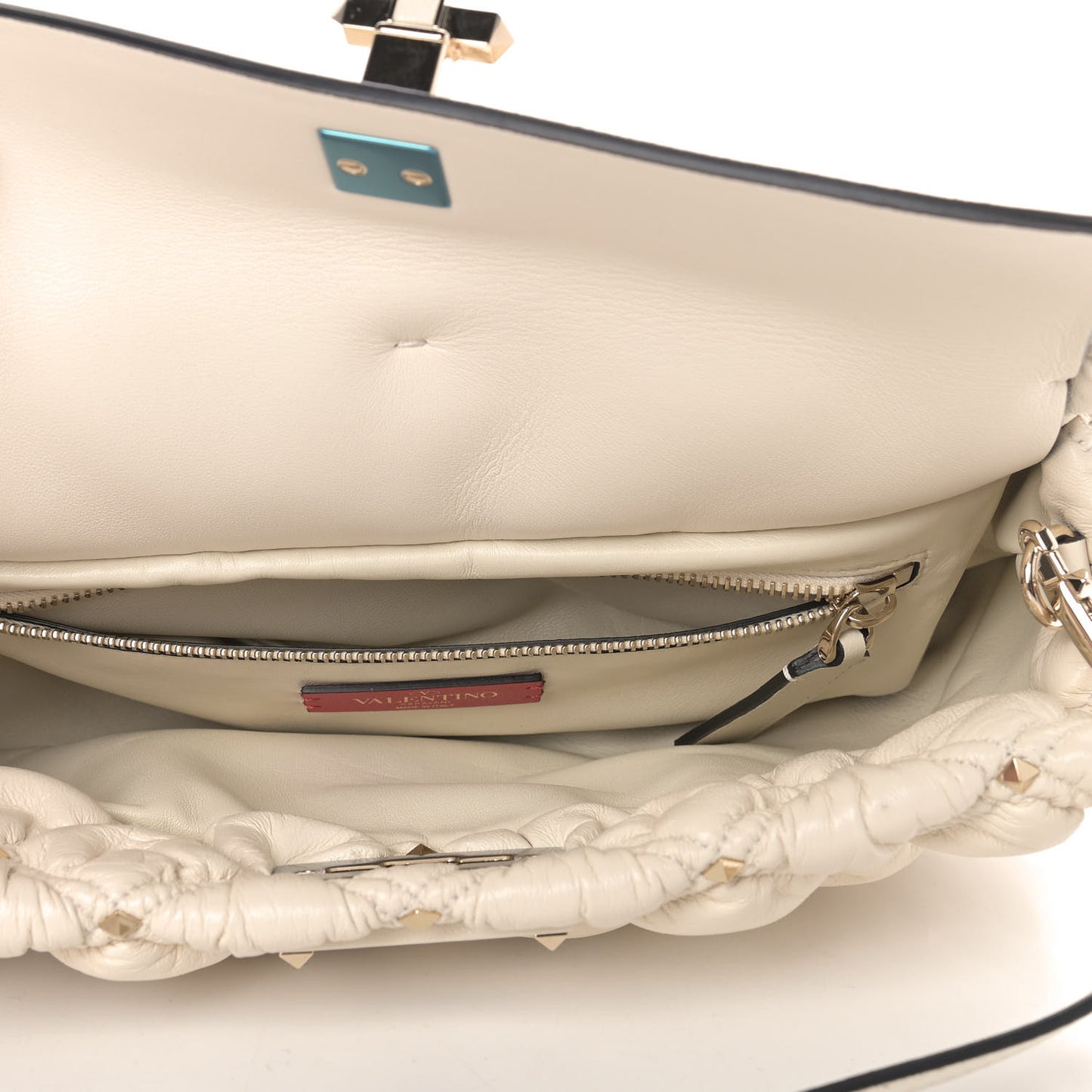 Nappa Spikeme Clutch Ivory