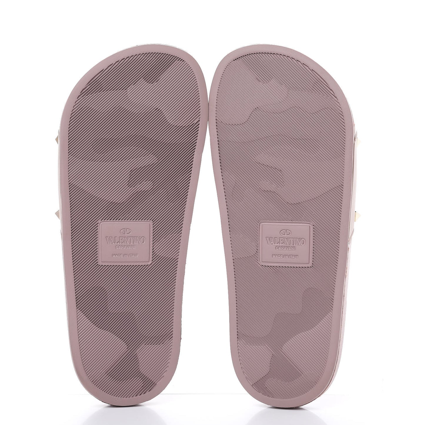 Rubber Rockstud Slide Sandals 37 Poudre
