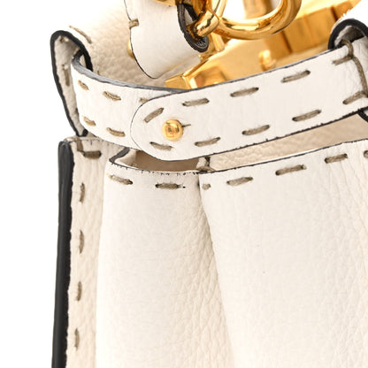 Fendi Cuoio Romano Selleria Mini Peekaboo Iconic Satchel White 12 of 14