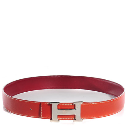 Hermes Box Reversible Polished Constance 32mm H Belt 75 Brique Rouge H 3 of 7