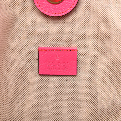Gucci Canvas Flora Maxi Rajah Chain Tote Fluorescent Fuchsia 7 of 11