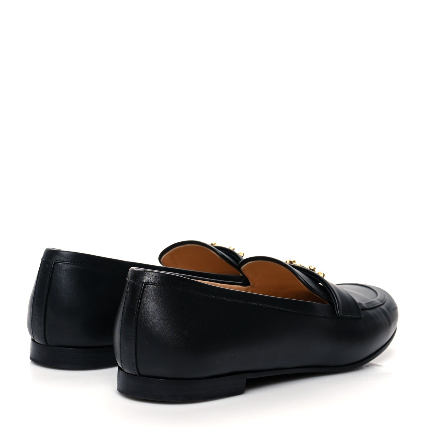 Calfskin CC Mocassin Loafers 40 Black