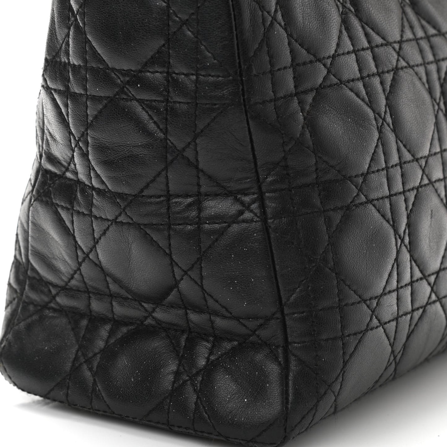 Lambskin Cannage Medium Lady Dior Black