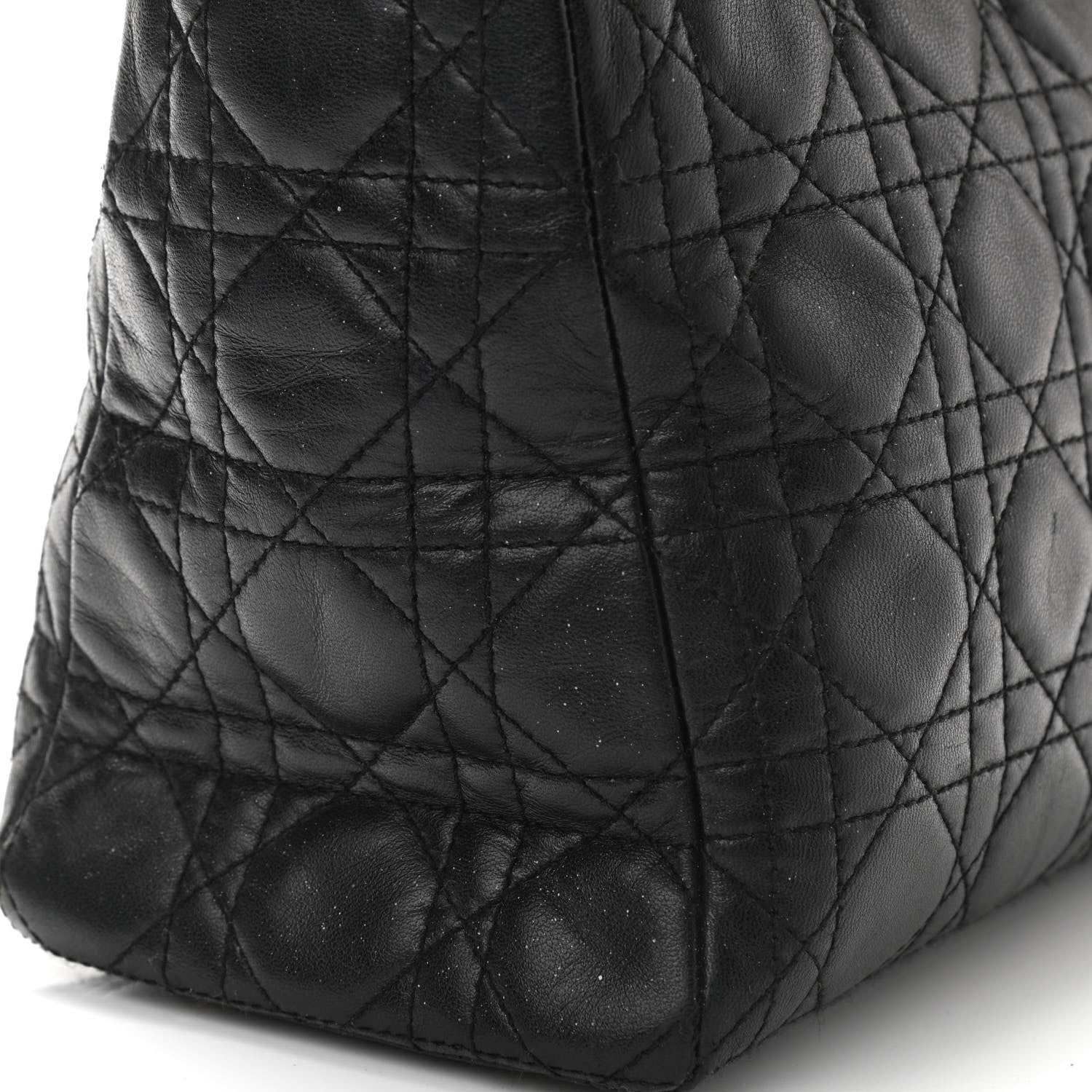 Christian Dior Lambskin Cannage Medium Lady Dior Black 10 of 10