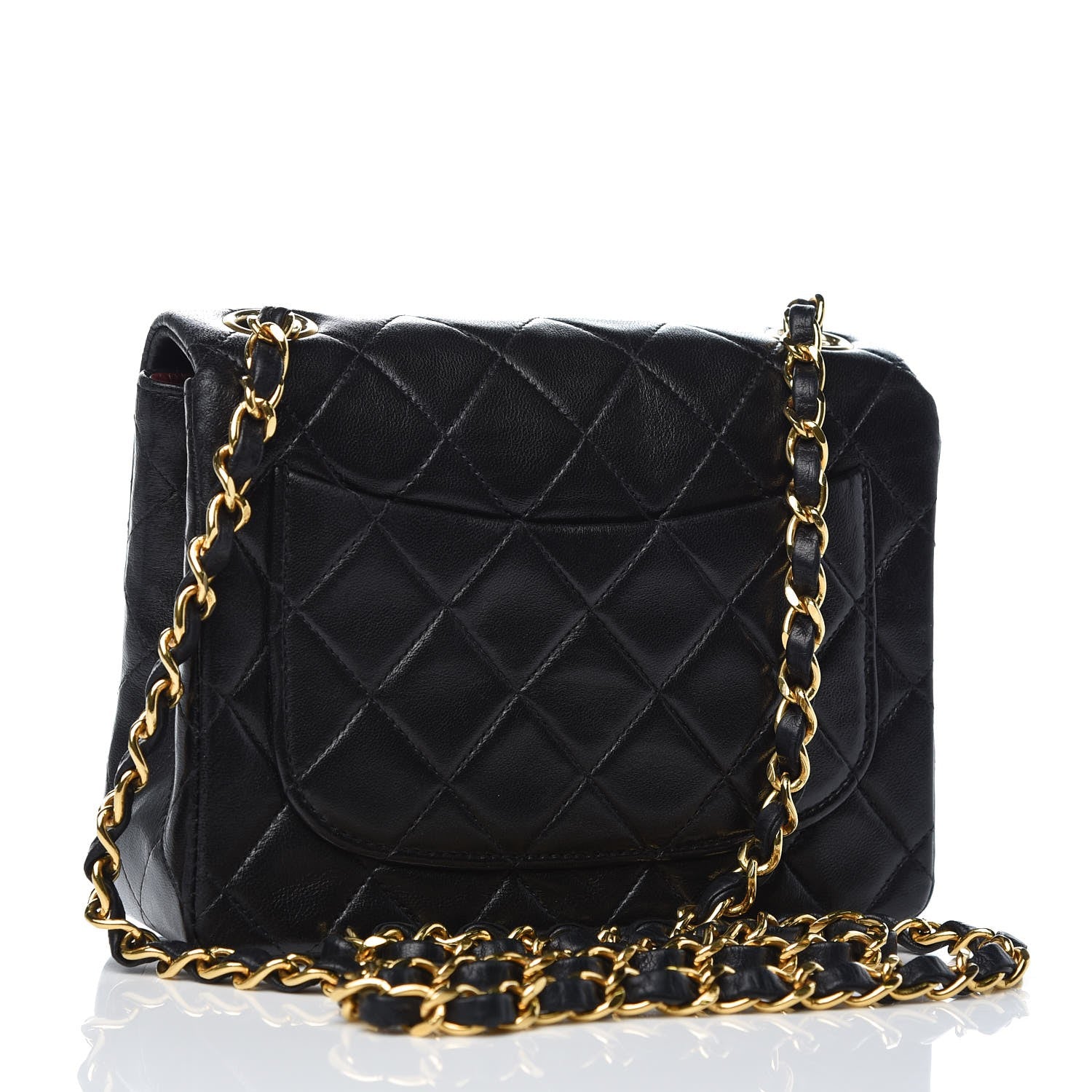 Chanel Lambskin Quilted Mini Square Flap Black 3 of 9