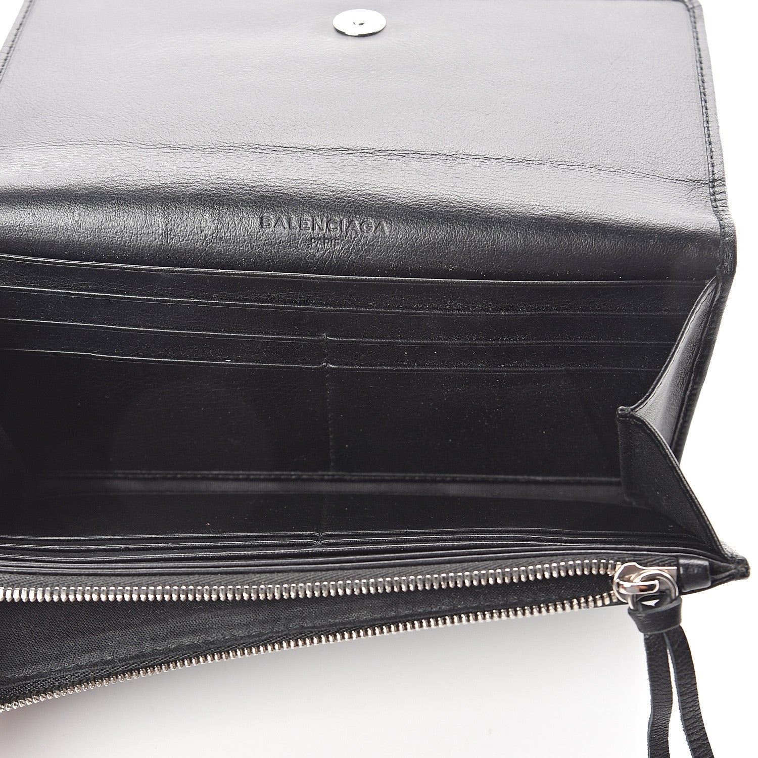 Balenciaga Calfskin Papier Platre Money Wallet Black 4 of 5
